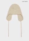 Cooltin Knit Ribbed Earflap Beanie (30% Alpaca)