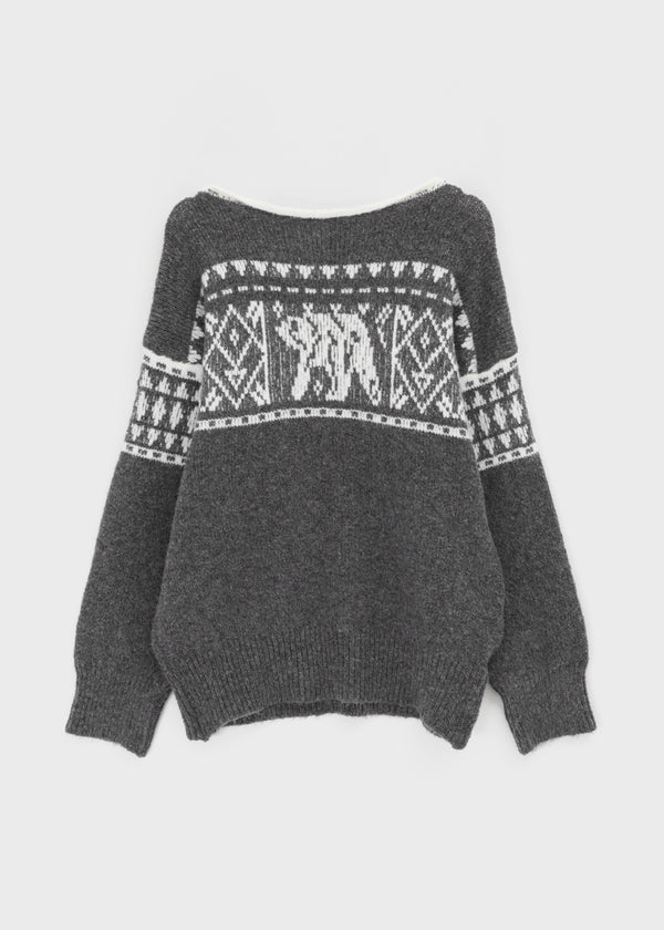 Kracha Nordic Boat-Neck Wool Knit