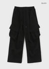 (UNISEX) Melmont Peach Fleece Cargo Wide Banding Pants