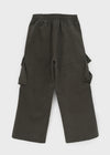 (UNISEX) Melmont Peach Fleece Cargo Wide Banding Pants
