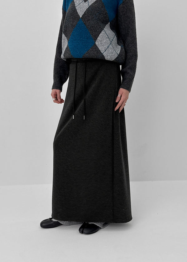Delluring Brushed-Fleece Long Skirt
