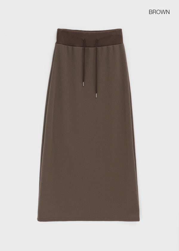 Delluring Brushed-Fleece Long Skirt