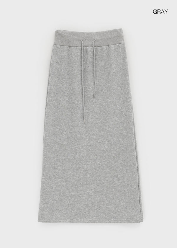 Delluring Brushed-Fleece Long Skirt