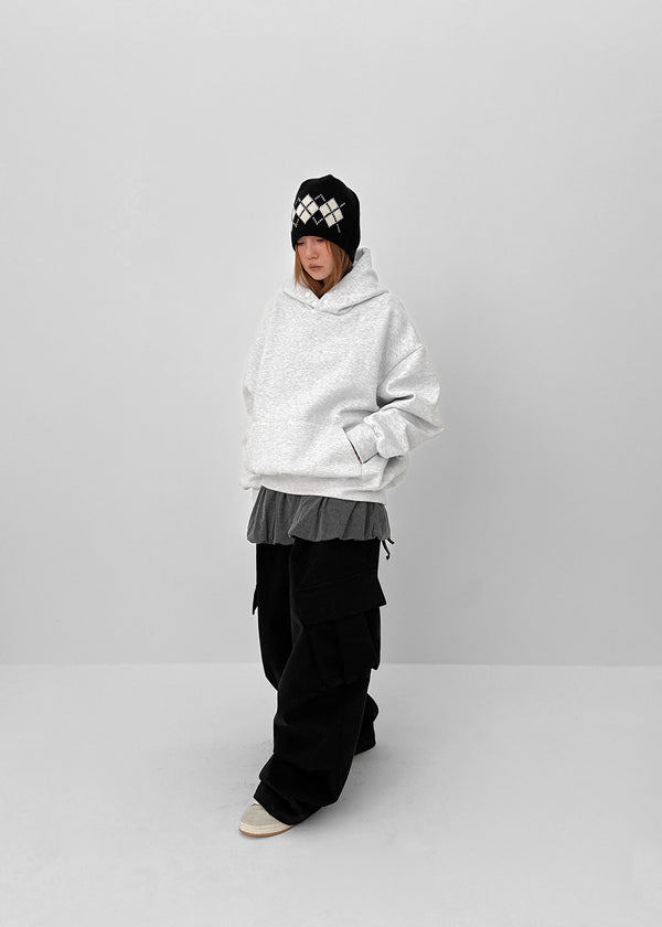 (UNISEX) Hettu Fleece Button Hoodie