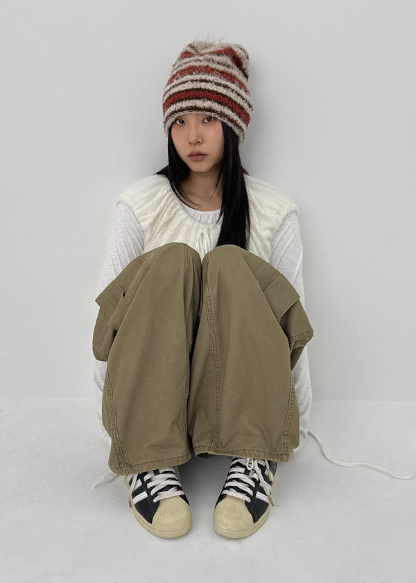 Literal Stripe Knit Beanie