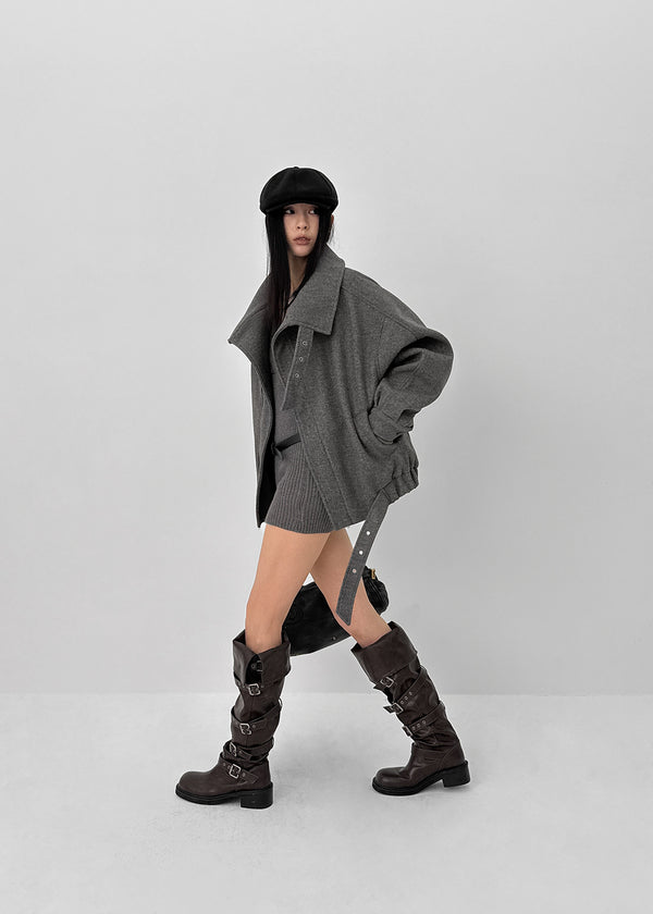 Sitf High Neck Buckle Quilted Jumper (2 Oz)