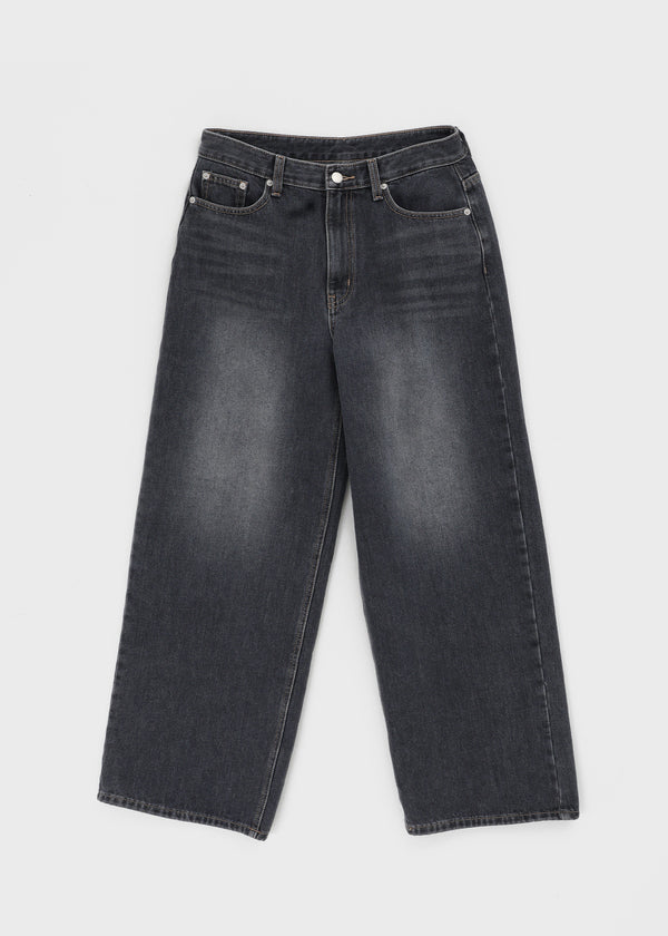 Takuta Washed Wide Fleece Denim Pants