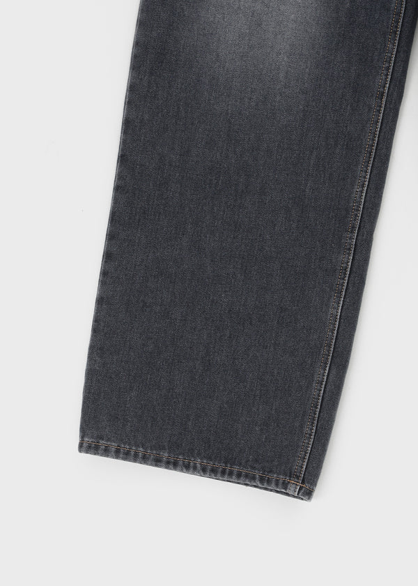Takuta Washed Wide Fleece Denim Pants