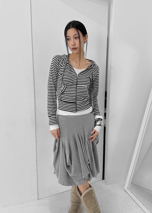 Tooltul Stripe Hooded Zip-up