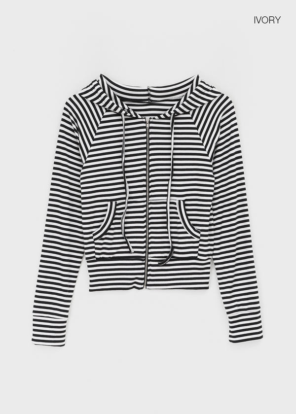 Tooltul Stripe Hooded Zip-up
