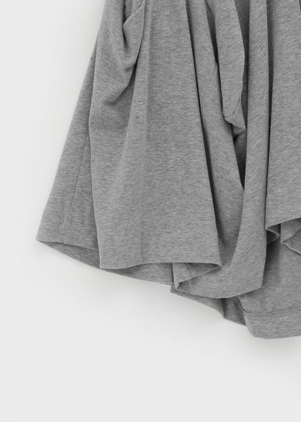 Sisi Button Unbalanced Draping Midi Skirt