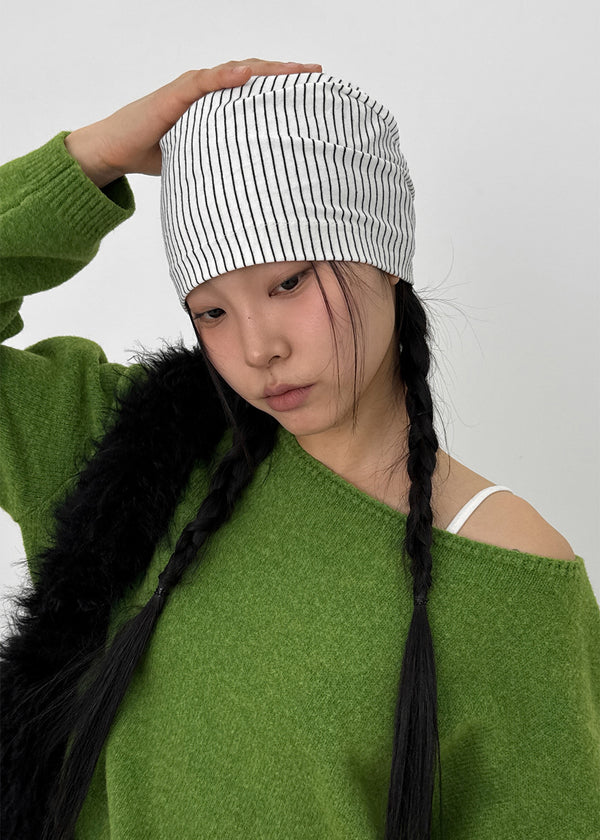 Kaiseng Striped Turban Beanie