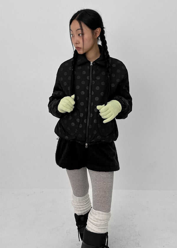 Chicoco Dot Two-way Bomber Jacket (3 Oz)