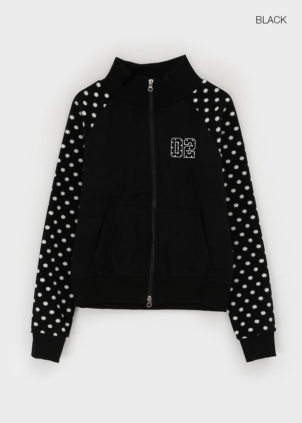 Sove Dot Numbering Fleece Zip-up (Set Available)