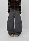 Ningti Curved Back Banding Cargo Pants