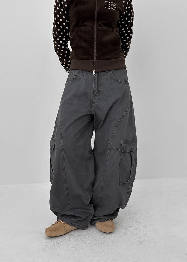 Ningti Curved Back Banding Cargo Pants