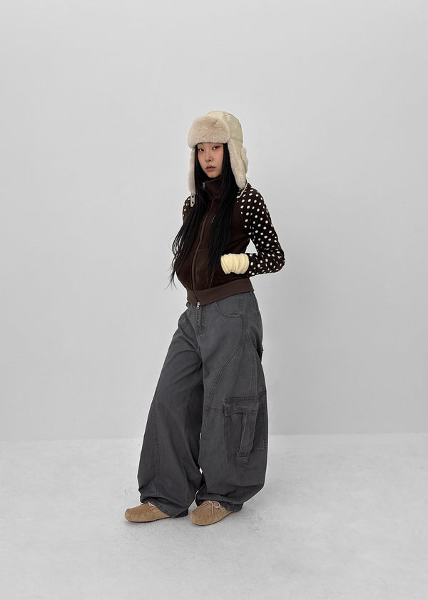 Ningti Curved Back Banding Cargo Pants