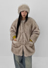 Muku Overfit Half Fur Jacket (Set Available)