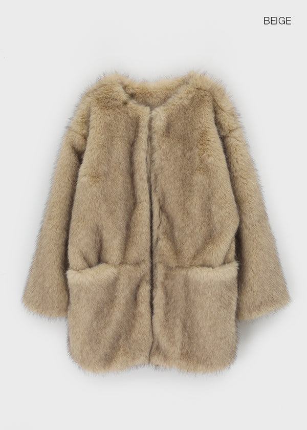 Muku Overfit Half Fur Jacket (Set Available)