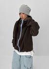 (UNISEX) Meville Warmer Fleece Two-way Hooded Zip-up
