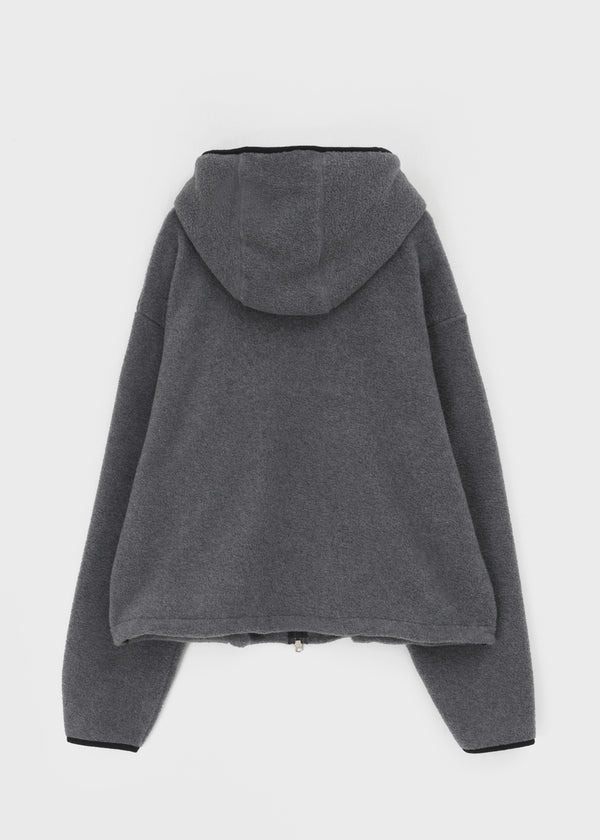 (UNISEX) Meville Warmer Fleece Two-way Hooded Zip-up