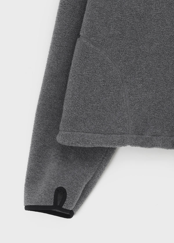 (UNISEX) Meville Warmer Fleece Two-way Hooded Zip-up