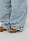 (UNISEX) Wicket Cut Balloon Fleece Wide Banding Pants