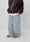 (UNISEX) Wicket Cut Balloon Fleece Wide Banding Pants