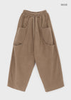 (UNISEX) Wicket Cut Balloon Fleece Wide Banding Pants