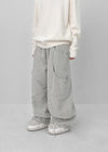(UNISEX) Wicket Cut Balloon Fleece Wide Banding Pants