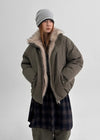 Leton Fur Padded Bomber Jacket