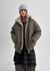 Leton Fur Padded Bomber Jacket