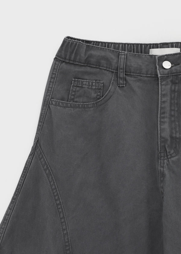 Ningti Curved Back Banding Cargo Pants