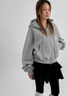 Selang Two Way Sheep Fleece Hooded Zip Up