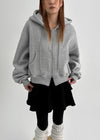Selang Two Way Sheep Fleece Hooded Zip Up