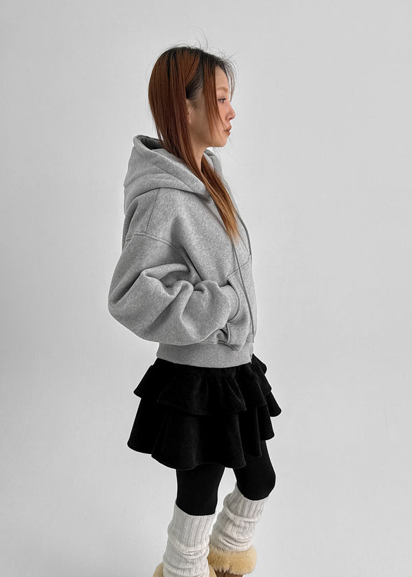 Selang Two Way Sheep Fleece Hooded Zip Up