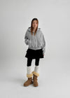 Selang Two Way Sheep Fleece Hooded Zip Up