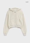 Selang Two Way Sheep Fleece Hooded Zip Up