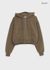 Selang Two Way Sheep Fleece Hooded Zip Up