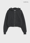 Selang Two Way Sheep Fleece Hooded Zip Up