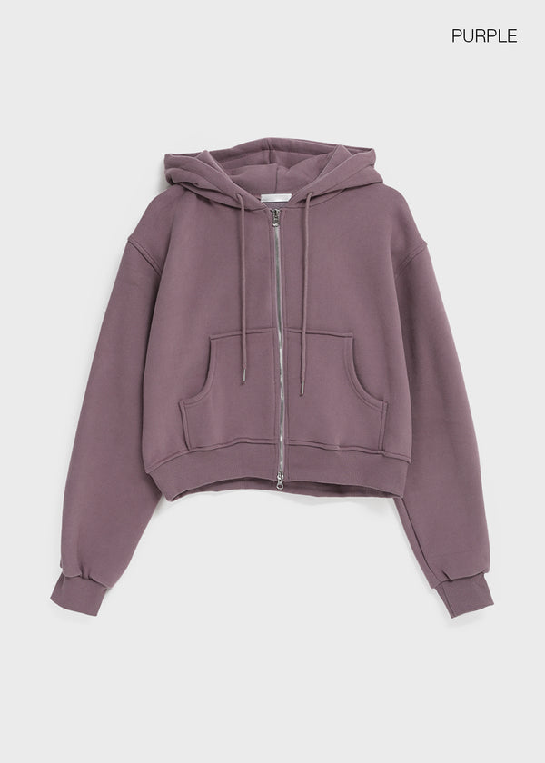 Selang Two Way Sheep Fleece Hooded Zip Up