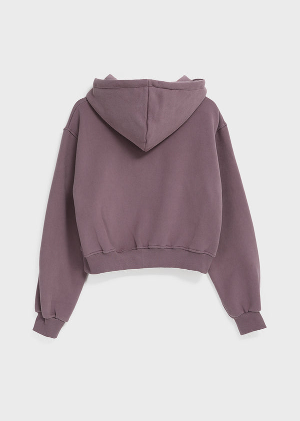 Selang Two Way Sheep Fleece Hooded Zip Up