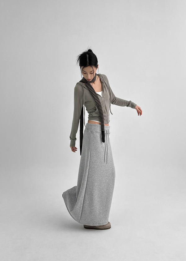 Noser Woolen Fleece Long Skirt