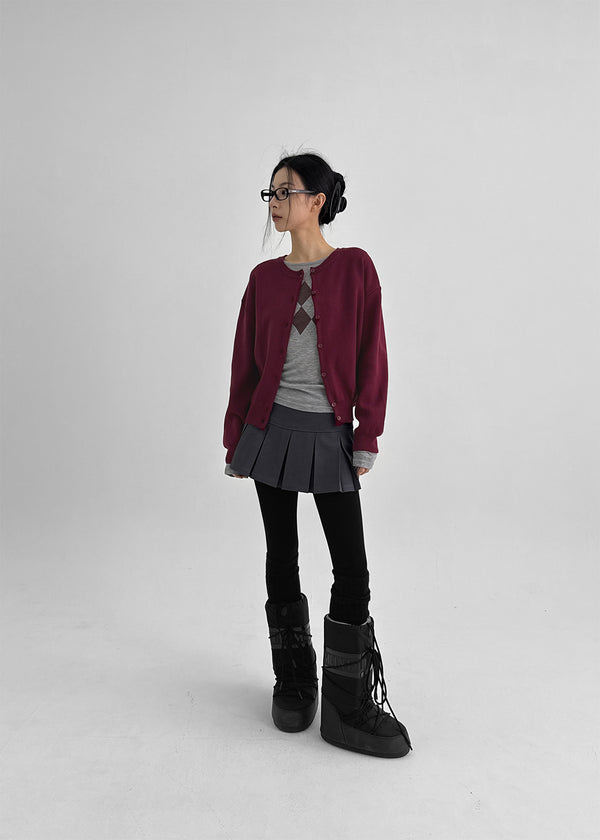 Jervic Argyle Tencel Long Sleeve T-shirt