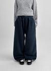 (UNISEX) Pondin Banding Fleece Wide Jogger Pants