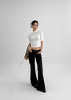 Recul Low-waist Bootcut Non-fade Denim Pants