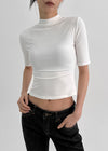 Ventora Semi-Crop Half-Neck Half-Sleeved T-Shirt