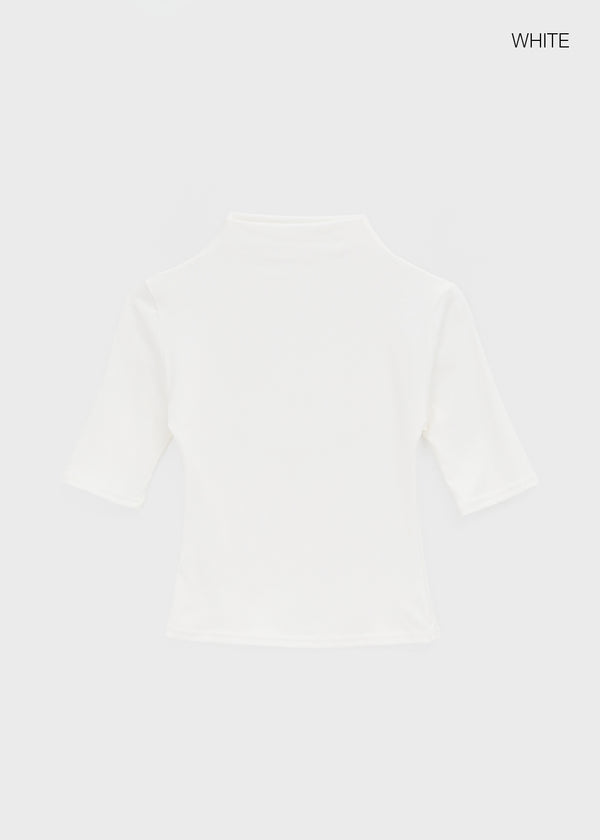 Ventora Semi-Crop Half-Neck Half-Sleeved T-Shirt
