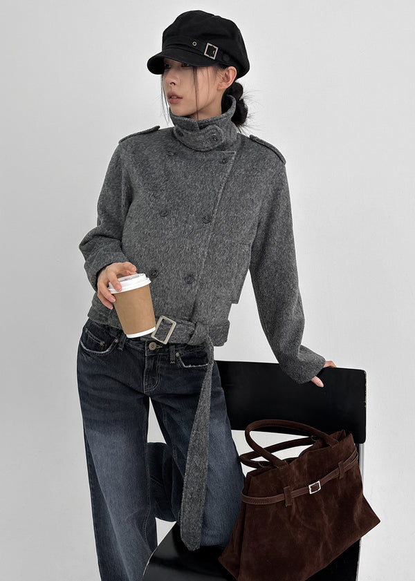 Lesoti Quilted Double Short Coat (Belt Set)