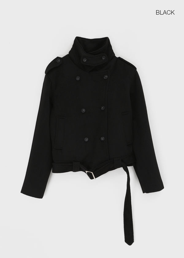 Lesoti Quilted Double Short Coat (Belt Set)